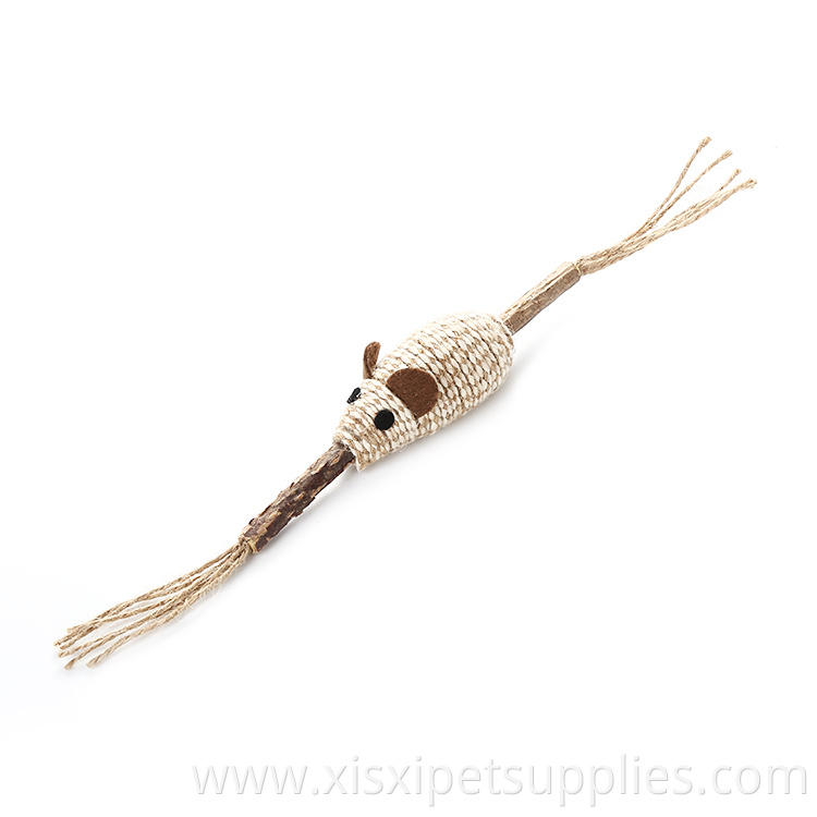 Cat Catnip Stick Toys Matatabi Kitty Interactive Toys With Sisal mouse silvervine